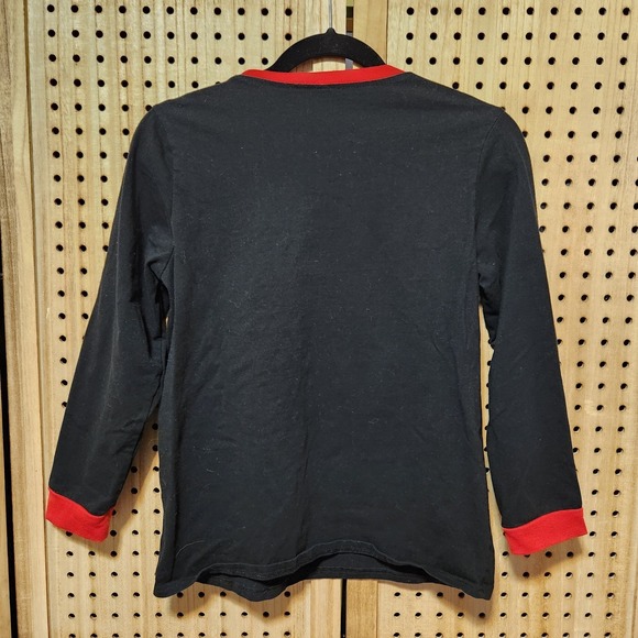 Red & Black Christmas Printed Top Unisex Kids Size 12T Sleepwear Holiday Cheer - Picture 3 of 6